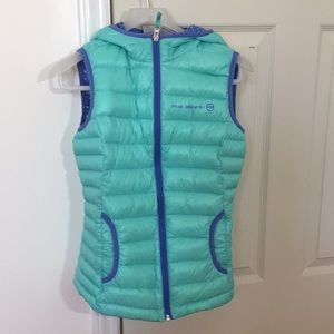 Blue and purple puff jacket from free people